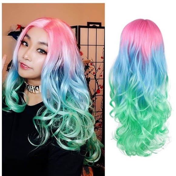 24” Colorful Middle Part Wig